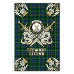 Scotstee Shop - Scotstee Shop Stewart Hunting Modern Clan Crest Golf Courage Gold Thistle Tartan Garden Flag