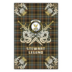 Scotstee Shop - Scotstee Shop Stewart Hunting Weathered Clan Crest Golf Courage Gold Thistle Tartan Garden Flag