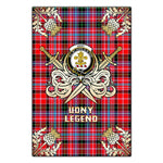 Scotstee Shop - Scotstee Shop Udny Clan Crest Golf Courage Gold Thistle Tartan Garden Flag