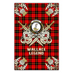Scotstee Shop - Scotstee Shop Wallace Hunting Red Clan Crest Golf Courage Gold Thistle Tartan Garden Flag