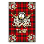 Scotstee Shop - Scotstee Shop Wallace Weathered Clan Crest Golf Courage Gold Thistle Tartan Garden Flag