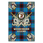 Scotstee Shop - Scotstee Shop Wedderburn Clan Crest Golf Courage Gold Thistle Tartan Garden Flag