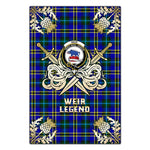 Scotstee Shop - Scotstee Shop Weir Modern Clan Crest Golf Courage Gold Thistle Tartan Garden Flag