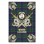 Scotstee Shop - Scotstee Shop Wood Modern Clan Crest Golf Courage Gold Thistle Tartan Garden Flag