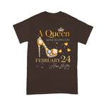 A Girl Queen Was Born On February 24, 24th February Birthday Shirt - Scotstee Shop