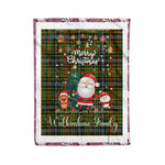 Personalized Gift Tartan Plaid Blanket Clan Walkinshaw With Funny Santa Snowman Reindeer Merry Christmas Fleece Blanket, Home Living Room, Plaid Blanket, Tartan Blanket, Scottish Blanket, Buffalo fleece blanket, Christmas Blanket
