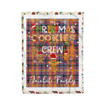 Personalized Gift Tartan Plaid Blanket Clan Jacobite With Christmas Cookie Baking Crew Christmas Gift Blanket, Plaid Blanket, Christmas Fleece Blanket, Christmas Blanket, Tartan Blanket, Scottish Blanket, Scotland Blanket, Family Name Blanket, Custom Blanket, Personalized Blanket
