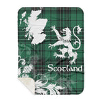 Sherpa Blanket - Tartan Blanket Thistle and Lion Scottish Clan MacLean Plaid Blanket, plaid sherpa blanket queen,purple sherpa blanket,queen sherpa blanket,queen size sherpa blanket,red sherpa blanket,scottish tartan blankets,sherpa blanket,sherpa christmas blanket