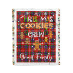 Personalized Gift Tartan Plaid Blanket Clan Grant of Lurg With Christmas Cookie Baking Crew Christmas Gift Blanket, Plaid Blanket, Christmas Fleece Blanket, Christmas Blanket, Tartan Blanket, Scottish Blanket, Scotland Blanket, Family Name Blanket, Custom Blanket, Personalized Blanket