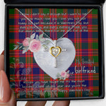 Gift For My Beautiful Girlfriend Necklace Valentine Necklace Clan MacIntyre Tartan Cross Dancing Necklace Scottish Tartan Jewelry