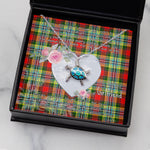 Sea Turtle Necklace Gift for My Beautiful Girlfriend Valentines Necklace Clan Dundee Tartan Blue Turtle Necklace