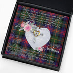 Gift For My Beautiful Girlfriend Necklace Valentine Necklace Clan MacLennan Tartan Cross Dancing Necklace Scottish Tartan Jewelry