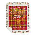 Personalized Gift Tartan Plaid Blanket Clan Scrymgeour With Christmas Cookie Baking Crew Christmas Gift Sherpa Blanket, tartan sherpa blanket,buffalo plaid sherpa blanket,christmas sherpa blanket,Christmas Throw Blanket,green plaid sherpa blanket,green sherpa blanket