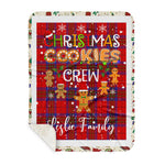Personalized Gift Tartan Plaid Blanket Clan Leslie Modern With Christmas Cookie Baking Crew Christmas Gift Sherpa Blanket, tartan sherpa blanket,buffalo plaid sherpa blanket,christmas sherpa blanket,Christmas Throw Blanket,green plaid sherpa blanket,green sherpa blanket
