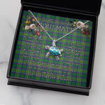 Sea Turtle Necklace To My Beautiful Soulmate Necklace In Your Eyes I Have Found My Home Clan Hunter of Hunterston Tartan Blue Turtle Necklace