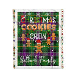 Personalized Gift Tartan Plaid Blanket Clan Selkirk With Christmas Cookie Baking Crew Christmas Gift Blanket, Plaid Blanket, Christmas Fleece Blanket, Christmas Blanket, Tartan Blanket, Scottish Blanket, Scotland Blanket, Family Name Blanket, Custom Blanket, Personalized Blanket