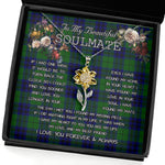 To My Beautiful Soulmate Sunflower Necklace In Your Eyes I Have Found My Home Clan Keith Modern Tartan Jewelry For Girlfriend, Tartan Sunflower Pendant Necklace, Scottish Tartan Jewelry, valentine necklace, necklace girlfriend, necklace for wife, cute necklaces for girlfriend, jewelry for girlfriend, to my soulmate necklace, to my future wife necklace