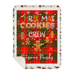 Personalized Gift Tartan Plaid Blanket Clan Cameron Modern With Christmas Cookie Baking Crew Christmas Gift Sherpa Blanket, tartan sherpa blanket,buffalo plaid sherpa blanket,christmas sherpa blanket,Christmas Throw Blanket,green plaid sherpa blanket,green sherpa blanket