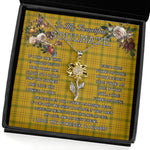 To My Beautiful Soulmate Sunflower Necklace In Your Eyes I Have Found My Home Clan Houston Tartan Jewelry For Girlfriend, Tartan Sunflower Pendant Necklace, Scottish Tartan Jewelry, valentine necklace, necklace girlfriend, necklace for wife, cute necklaces for girlfriend, jewelry for girlfriend, to my soulmate necklace, to my future wife necklace