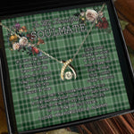 To My Beautiful Soulmate Necklace In Your Eyes I Have Found My Home Clan MacDonald Lord Of The Isles Tartan Wishbone Dancing Necklace