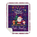 Personalized Gift Tartan Plaid Blanket Clan Pride Of Glencoe With Funny Santa Snowman Reindeer Merry Christmas Gift Sherpa Blanket, blue plaid sherpa blanket,blue tartan sherpa blanket,Buchan,buffalo plaid sherpa blanket,christmas sherpa blanket,Christmas Throw Blanket-Recovered