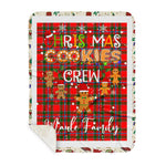 Personalized Gift Tartan Plaid Blanket Clan Maule With Christmas Cookie Baking Crew Christmas Gift Sherpa Blanket, tartan sherpa blanket,buffalo plaid sherpa blanket,christmas sherpa blanket,Christmas Throw Blanket,green plaid sherpa blanket,green sherpa blanket