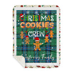 Personalized Gift Tartan Plaid Blanket Clan Armstrong Ancient With Christmas Cookie Baking Crew Christmas Gift Sherpa Blanket, tartan sherpa blanket,buffalo plaid sherpa blanket,christmas sherpa blanket,Christmas Throw Blanket,green plaid sherpa blanket,green sherpa blanket