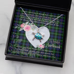 Sea Turtle Necklace Gift for My Beautiful Girlfriend Valentines Necklace Clan MacKenzie Tartan Blue Turtle Necklace