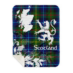 Sherpa Blanket - Tartan Blanket Thistle and Lion Scottish Clan Smith Modern Plaid Blanket, plaid sherpa blanket queen,purple sherpa blanket,queen sherpa blanket,queen size sherpa blanket,red sherpa blanket,scottish tartan blankets,sherpa blanket,sherpa christmas blanket