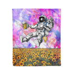 Scotstee Shop - Scotstee Shop Blanket Astronaut Beer Party Sunflower Hippie Fleece Blanket