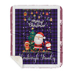 Personalized Gift Tartan Plaid Blanket Clan Horsburgh With Funny Santa Snowman Reindeer Merry Christmas Gift Sherpa Blanket, blue plaid sherpa blanket,blue tartan sherpa blanket,Buchan,buffalo plaid sherpa blanket,christmas sherpa blanket,Christmas Throw Blanket