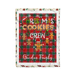 Personalized Gift Tartan Plaid Blanket Clan Gordon of Abergeldie With Christmas Cookie Baking Crew Christmas Gift Blanket, Plaid Blanket, Christmas Fleece Blanket, Christmas Blanket, Tartan Blanket, Scottish Blanket, Scotland Blanket, Family Name Blanket, Custom Blanket, Personalized Blanket