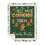 Personalized Gift Tartan Plaid Blanket Clan Kennedy Hunting With Christmas Cookie Baking Crew Christmas Gift Sherpa Blanket, tartan sherpa blanket,buffalo plaid sherpa blanket,christmas sherpa blanket,Christmas Throw Blanket,green plaid sherpa blanket,green sherpa blanket