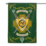 House Flag - Agnew Hunting Irish Shield Celtic Cross Tartan Garden Flag St Patrick's Day Garden Flag