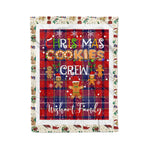 Personalized Gift Tartan Plaid Blanket Clan Wishart With Christmas Cookie Baking Crew Christmas Gift Blanket, Plaid Blanket, Christmas Fleece Blanket, Christmas Blanket, Tartan Blanket, Scottish Blanket, Scotland Blanket, Family Name Blanket, Custom Blanket, Personalized Blanket