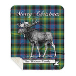 Scotstee Shop Plaid Tartan Blanket With Moose Clan Watson Ancient Plaid Blanket, plaid blanket australia,plaid blanket canada,plaid christmas blanket,plaid fleece sherpa blanket,plaid sherpa blanket canada,plaid sherpa blanket lipstick,plaid sherpa blanket pink,plaid sherpa blanket queen