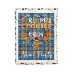 Personalized Gift Tartan Plaid Blanket Clan Napier Ancient With Christmas Cookie Baking Crew Christmas Gift Blanket, Plaid Blanket, Christmas Fleece Blanket, Christmas Blanket, Tartan Blanket, Scottish Blanket, Scotland Blanket, Family Name Blanket, Custom Blanket, Personalized Blanket