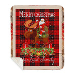 Personalized Gift Plaid Tartan Blanket Clan MacLeod Of Raasay With Moose Lover Xmas Gift Santa Riding Plaid Christmas Sherpa Blanket