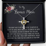 To My Bonus Mom Necklace, Thank You For Everything Mother's Day Gift For Mom, Mother's Day Cross Necklace