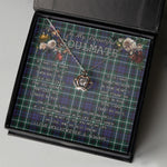 To My Beautiful Soulmate Necklace In Your Eyes I Have Found My Home Clan Graham of Montrose Modern Tartan Crown Pendant Necklace