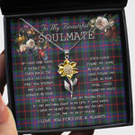 To My Beautiful Soulmate Sunflower Necklace In Your Eyes I Have Found My Home Clan Nairn Tartan Jewelry For Girlfriend