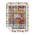 Personalized Gift Tartan Plaid Blanket Clan Clayton With Christmas Cookie Baking Crew Christmas Gift Sherpa Blanket, tartan sherpa blanket,buffalo plaid sherpa blanket,christmas sherpa blanket,Christmas Throw Blanket,green plaid sherpa blanket,green sherpa blanket