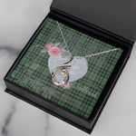 Rising Phoenix Necklace - Valentine Necklace Clan MacDonald Lord Of The Isles Tartan Gift for Girlfriend, Gift for My Wife Rising Phoenix Necklace