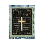 Scotstee Shop - Personalized gift letter to My Son fleece blanket