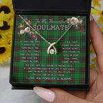 To My Beautiful Soulmate Necklace In Your Eyes I Have Found My Home Clan Primrose Tartan Wishbone Dancing Necklace