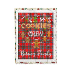 Personalized Gift Tartan Plaid Blanket Clan Binning With Christmas Cookie Baking Crew Christmas Gift Blanket, Plaid Blanket, Christmas Fleece Blanket, Christmas Blanket, Tartan Blanket, Scottish Blanket, Scotland Blanket, Family Name Blanket, Custom Blanket, Personalized Blanket