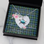 Sea Turtle Necklace Gift for My Beautiful Girlfriend Valentines Necklace Clan MacEwen Ancient Tartan Blue Turtle Necklace