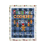 Personalized Gift Tartan Plaid Blanket Clan MacKay Blue With Christmas Cookie Baking Crew Christmas Gift Blanket, Plaid Blanket, Christmas Fleece Blanket, Christmas Blanket, Tartan Blanket, Scottish Blanket, Scotland Blanket, Family Name Blanket, Custom Blanket, Personalized Blanket