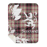 Sherpa Blanket - Tartan Blanket Thistle and Lion Scottish Clan MacPherson Hunting Ancient Plaid Blanket, plaid sherpa blanket queen,purple sherpa blanket,queen sherpa blanket,queen size sherpa blanket,red sherpa blanket,scottish tartan blankets,sherpa blanket,sherpa christmas blanket