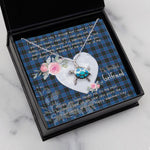 Sea Turtle Necklace Gift for My Beautiful Girlfriend Valentines Necklace Clan Home Hume Tartan Blue Turtle Necklace